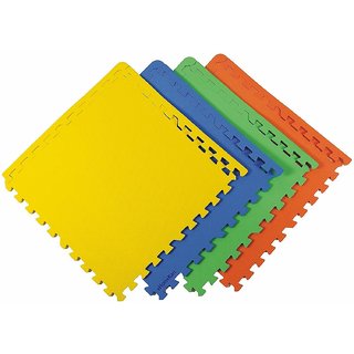 PICKKART Eva Waterproof Floor Mat Set Off Four Tiles in Multicolour Each Thikness 12mm