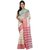 DESH BIDESH Pure Cottonn Traditional Bengali Tant Saree Cotton Ganga Jamuna Color Jori Work Border (Red Off-White Green)