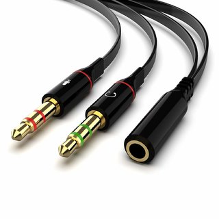 Buy 3 5mm 2 Male To 1 Female Audio Headphone Splitter Adpater Cable For Pc Laptop Phone Online Get 90 Off