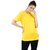 Stoovs, Women Cotton T-Shirt, Pineapple Yellow Solid Half Sleeve T-shirt