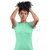 Stoovs, Women Cotton T-Shirt, Jade Green Solid Half Sleeve T-shirt