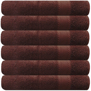 Akin Brown Cotton Hand Towels Set Of 6