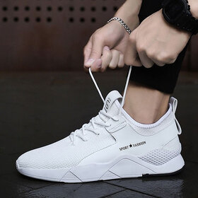 Woakers White Sports Shoes For Men