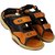 Woakers Navy-Brown Sandals For Men