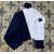 Fashlook White Block Navy Casual Slim Fit Shirt For Men