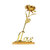 JEWEL FUEL 24K Golden Rose And Love Stand With Velvet Gift Box