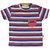 Buzzy Boy's Pink Striped Round Neck Cotton T-shirt