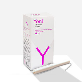 Yoni Organic Cotton Applicator Tampons (Regular 16)