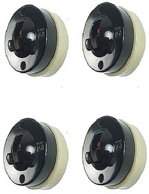 Bakelite Light Switch - 1 Way with Ceramic Base (Standard Size, Black) Set of 4 by Chaudhary Technologies