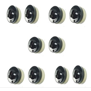 Bakelite Light Switch - 1 Way with Ceramic Base (Standard Size, Black) Set of 10 by Chaudhary Technologies