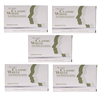 Classic White Skin Whitening Soap / Pack of 5 - ( 5  x 85 gm   425 grams)