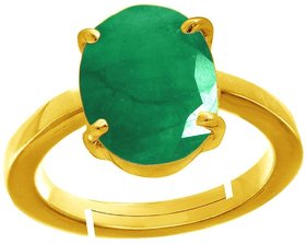 9.25 Carat Natural Emerald Gold Plated Ring Original Certified panna May Birthstone Oval cut Columbia Ring for Unisex