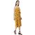 Winkcart Mustard Flower printed Maxi Dress for women