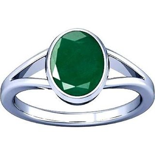 11.25 Carat Natural Emerald Silver Plated Ring Original Certified panna May Birthstone Oval cut Columbia Ring for Unisex
