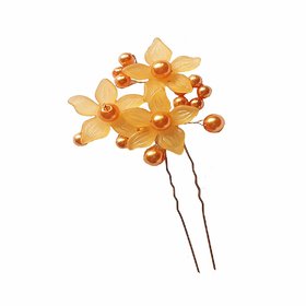Maahal Juda Pins For Bridal And Girls Wedding Wear Use, Juda Pin Hair Decoration Accessories For Women/Girls Yellow
