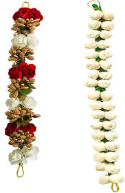 Maahal Artificial flower Bun Juda Maker Flower Gajra (Pack-02)