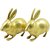 Shubh Sanket Vastu Brass Rabbit Pair Big 6 Inches