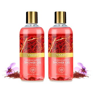 Vaadi Herbals Pack of 2 Luxurious Saffron Shower Gel