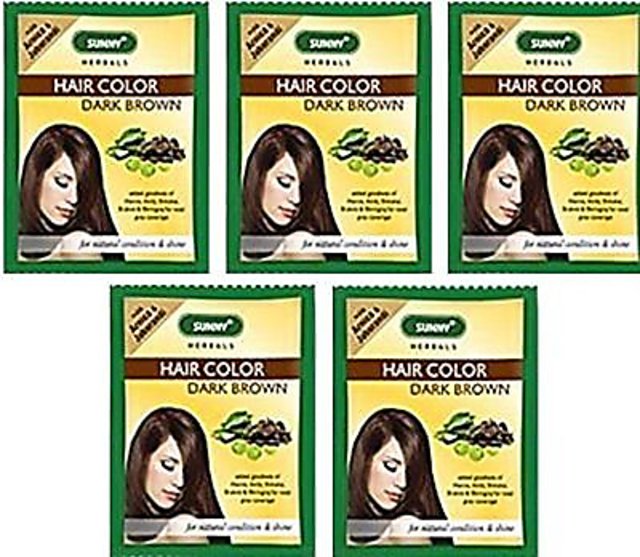 Buy BAKSON'S SUNNY HERBALS HAIR COLOR DARK BROWN 20GM PACK OF 5 Online @  ₹210 from ShopClues