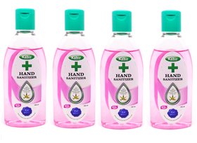 Kabir 100 ML Hand Sanitizer Rose Pink Fragrence Pack of 4 fliptop Bottle 80 Alcohol Made in India Product