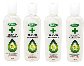 Kabir 100 ML Hand Sanitizer Pack of 4 fliptop Bottle 60 Iso propyl Alcohol Made in India Product