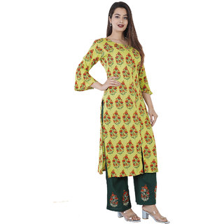 Stylish Women green palazoset 2025 at ShopCircuit | ONDC