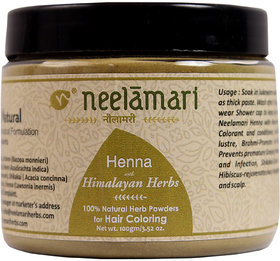 Neelamari 100 Natural Henna With Himalayan Herbs Hair Coloring Powder(100gm)