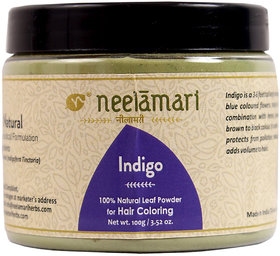 Neelamari 100 Natural Indigo Leaf Hair Coloring Powder(100gm)
