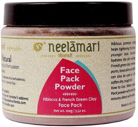 Neelamari FACE PACK with Hibiscus and French Clay  (100gm)