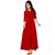 Rayon Design Red Fashionable Front Slit Kurti