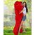 Truelover 5 Feet BIG Stuffed Spongy Teddy Bear Cuddles Soft Toy For Girls 152 Cm - Red