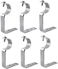 Silver Rod Rail Bracket  (Pack of 6)