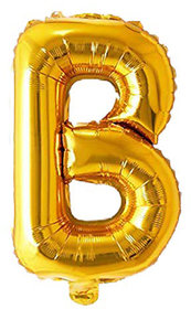 Decoration Foil Toy Balloon 16 Inch Letter Alphabets - (Golden-B Shape)