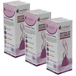 everteen Menstrual Cup Cleanser With Plants Based Formula for Women- 3 Packs (200ml Each)