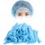 NUVO MEDSURG Disposable Bouffant Surgical Head Cap Pack Of 100 (Blue)