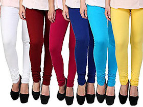 Aashish Fabrics Multicolor Viscose Leggings (Pack of 6)