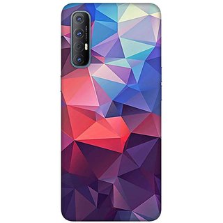 OnHigh Designer Printed Hard Back Cover Case For Oppo Reno 3 Pro, 3D Tringle