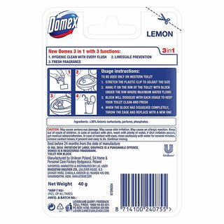 Buy Domex-3 In 1 Lemon Power Rim Block Toilet Cleaner-40 Gm Online ...