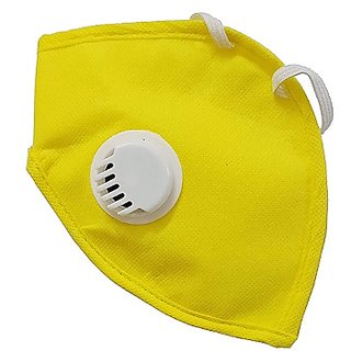                       Anti Pollution Face Mask With Breathing Valve Raspriator Filter Cap Reusable soft Material Mask For Adults & Old Person                                                 