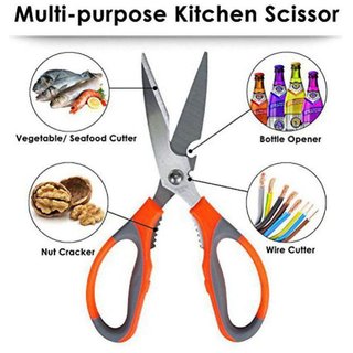 Kitchen Sathi Multipurpose Kitchen Scissor Stainless Steel Sea Food Scissor - Length of Blade (in cm)