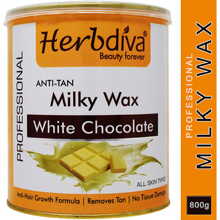 Herbdiva Anti-Tan White Chocolate Hair Removal Wax 800gm
