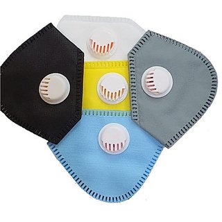                       Raspriator Filter cap reusable Face Mask With Mask Cleaner 5 Pieces Reusable & washable                                                 