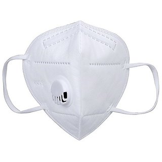                       KN95  Mask With Valve Anti Pollution Dust & Virus Protection Face Mask With Cleaner For Women & Men                                                 