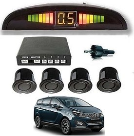 After cars Mahindra Marazzo Car Reverse Parking Sensor with LED Display (Black) with free gift Car Bluetooth