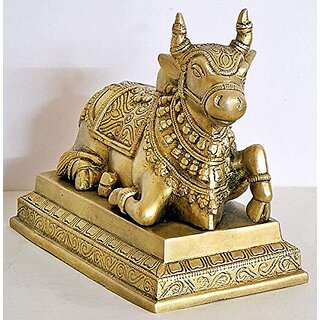 Shubh Sanket Vastu Brass Nandi Bull 5.5 inches