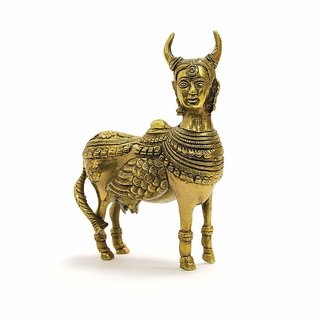 Shubh Sanket Vastu Brass Kamdhenu 5 inches