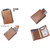 theFitSquare Men Brown Genuine Leather RFID Card Holder 7 Card Slot 1 Note Compartment TFS-1059