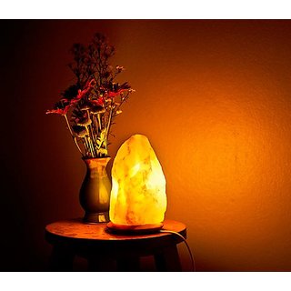 INDSMART Pink Rock Salt Table Lamp for Decor, Positive Energy, Vastu and Night Lamp ( 1 kg Approx )