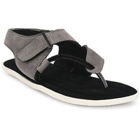 Shoegaro Grey Synthetics Sandals for Men