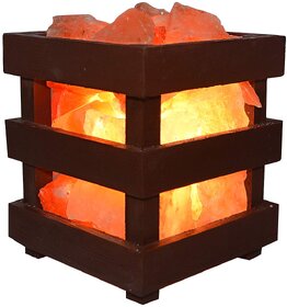 D4P Himalayan Crystal Salt Lamp for Positive Energy, Vastu, Harmony, Healing, Purification, Night Light ( Square Box )